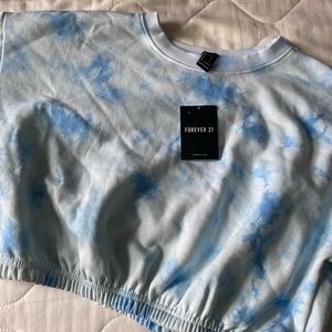 Tie dye cropped sweatshirt
